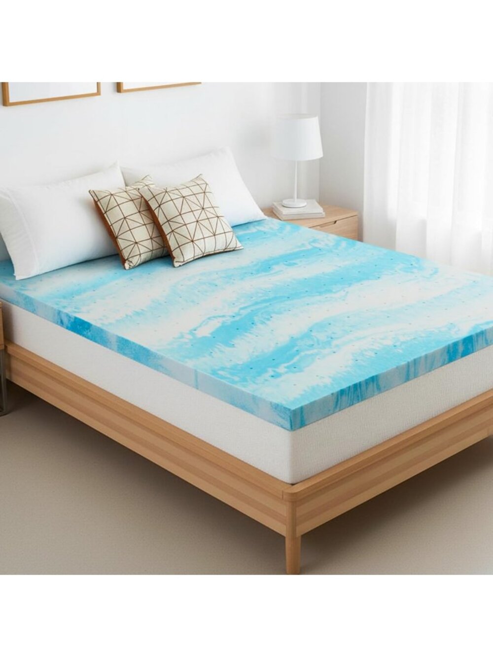 3-Inch Ventilated Gel Memory Foam Mattress Topper for Ultimate Comfort & Support